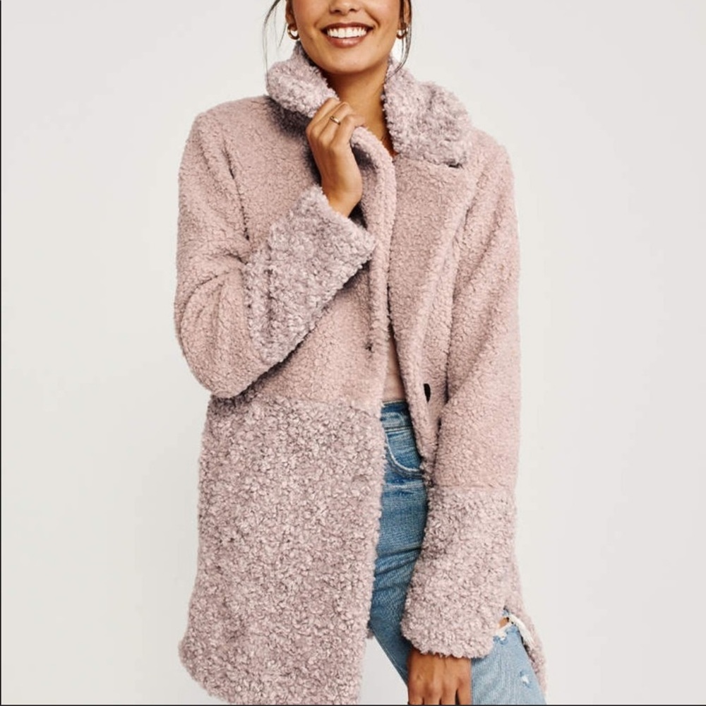 Abercrombie & Fitch mixed Teddy Coat